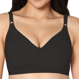 SUHANA_BLACK Non-Padded Full Coverage T-Shirt Bra (Pack of 1) - Incare