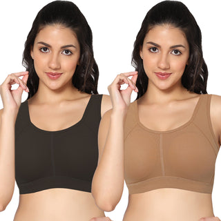 ICPS-01 Light Padded Full Coverage Sports bra (Pack of 2) - Incare