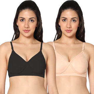 Nysa Non-Padded Full Coverage T-Shirt Bra (Pack of 2) - Incare