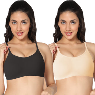 ALPLSP-05 Non-Padded Full Coverage Sports bra (Pack of 2) - Incare