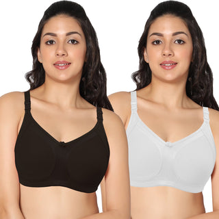 ALPLSPACEX Non-Padded Full Coverage T-Shirt Bra (Pack of 2) - Incare