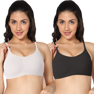 ALPLSP-05 Non-Padded Full Coverage Sports bra (Pack of 2) - Incare