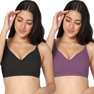 Suhani Non-Padded Full Coverage T-Shirt Bra (Pack of 2) - Incare