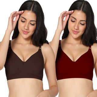 Suhani Non-Padded Full Coverage T-Shirt Bra (Pack of 2) - Incare