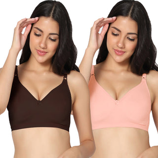 Suhani Non-Padded Full Coverage T-Shirt Bra (Pack of 2) - Incare