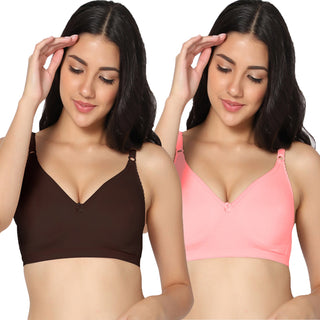 Suhani Non-Padded Full Coverage T-Shirt Bra (Pack of 2) - Incare