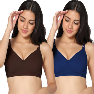 Suhani Non-Padded Full Coverage T-Shirt Bra (Pack of 2) - Incare