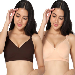 Suhani Non-Padded Full Coverage T-Shirt Bra (Pack of 2) - Incare