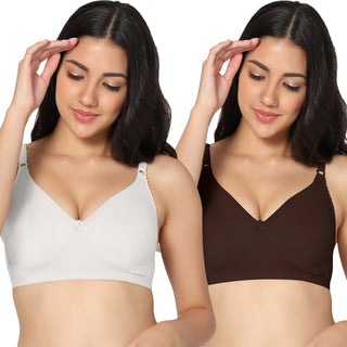 Suhani Non-Padded Full Coverage T-Shirt Bra (Pack of 2) - Incare