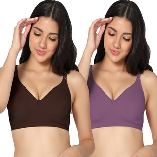 Suhani Non-Padded Full Coverage T-Shirt Bra (Pack of 2) - Incare