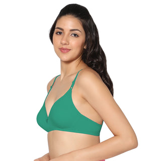 Tulie Non-Padded Half Coverage T-Shirt Bra (Pack of 2) - Incare