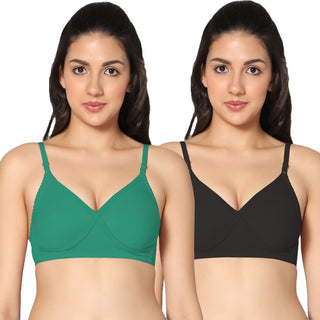 Nysa Non-Padded Full Coverage T-Shirt Bra (Pack of 2) - Incare