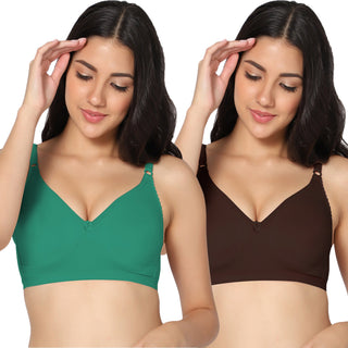 Suhani Non-Padded Full Coverage T-Shirt Bra (Pack of 2) - Incare