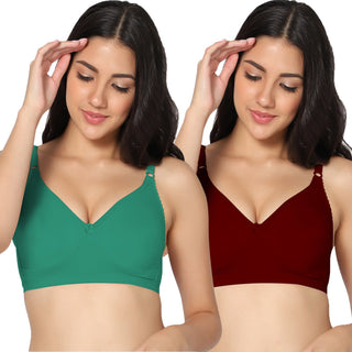 Suhani Non-Padded Full Coverage T-Shirt Bra (Pack of 2) - Incare