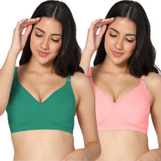 Suhani Non-Padded Full Coverage T-Shirt Bra (Pack of 2) - Incare