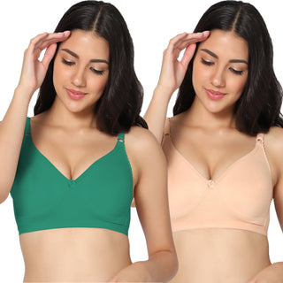 Suhani Non-Padded Full Coverage T-Shirt Bra (Pack of 2) - Incare