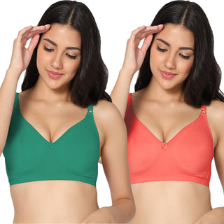 Suhani Non-Padded Full Coverage T-Shirt Bra (Pack of 2) - Incare