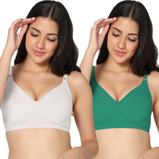 Suhani Non-Padded Full Coverage T-Shirt Bra (Pack of 2) - Incare