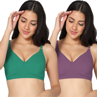 Suhani Non-Padded Full Coverage T-Shirt Bra (Pack of 2) - Incare