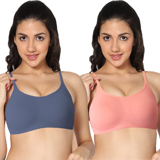 ALPLSP-05 Non-Padded Full Coverage Sports bra (Pack of 2) - Incare