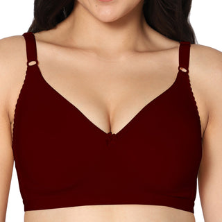 SUHANA_MAROON Non-Padded Full Coverage T-Shirt Bra ( Pack of 1) - Incare