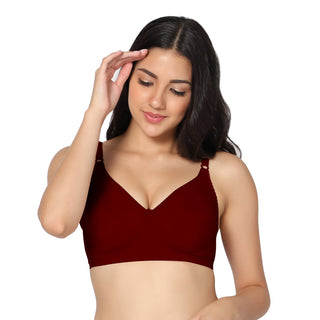 SUHANA_MAROON Non-Padded Full Coverage T-Shirt Bra ( Pack of 1) - Incare