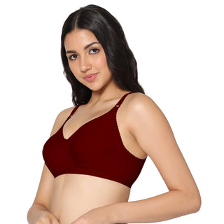 SUHANA_MAROON Non-Padded Full Coverage T-Shirt Bra ( Pack of 1) - Incare