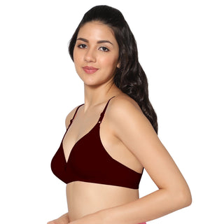 Tulie Non-Padded Half Coverage T-Shirt Bra (Pack of 2) - Incare