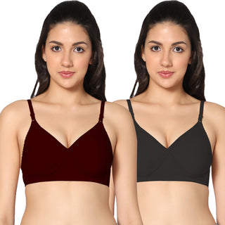 Nysa Non-Padded Full Coverage T-Shirt Bra (Pack of 2) - Incare