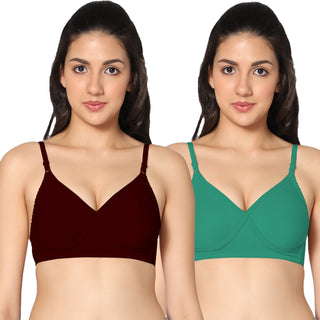 Nysa Non-Padded Full Coverage T-Shirt Bra (Pack of 2) - Incare