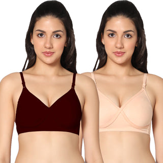 Nysa Non-Padded Full Coverage T-Shirt Bra (Pack of 2) - Incare