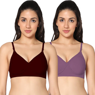 Nysa Non-Padded Full Coverage T-Shirt Bra (Pack of 2) - Incare