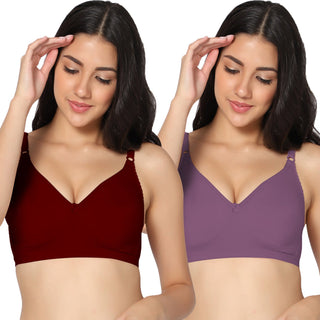 Suhani Non-Padded Full Coverage T-Shirt Bra (Pack of 2) - Incare