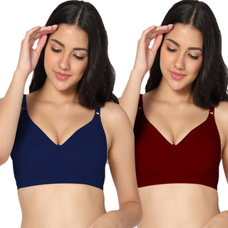 Suhani Non-Padded Full Coverage T-Shirt Bra (Pack of 2) - Incare