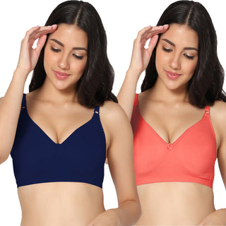 Suhani Non-Padded Full Coverage T-Shirt Bra (Pack of 2) - Incare