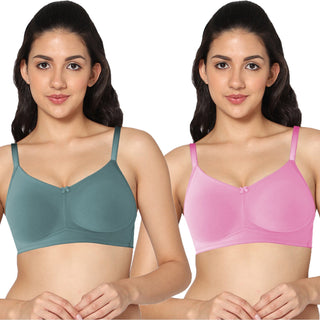 ALPLNIVEA Non-Padded Full Coverage T-Shirt Bra (Pack of 2) - Incare