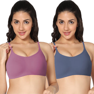 ALPLSP-05 Non-Padded Full Coverage Sports bra (Pack of 2) - Incare