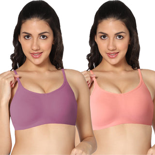 ALPLSP-05 Non-Padded Full Coverage Sports bra (Pack of 2) - Incare