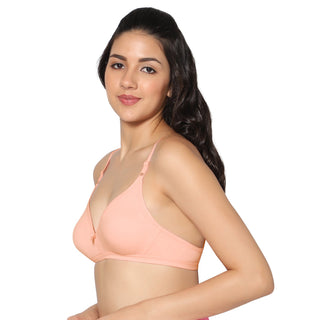 Tulie Non-Padded Half Coverage T-Shirt Bra (Pack of 2) - Incare