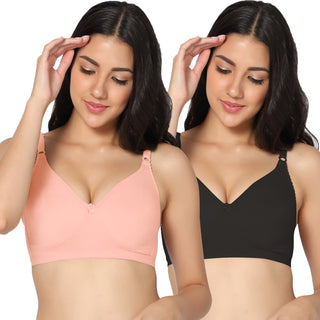 Suhani Non-Padded Full Coverage T-Shirt Bra (Pack of 2) - Incare