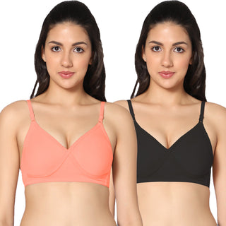 Nysa Non-Padded Full Coverage T-Shirt Bra (Pack of 2) - Incare