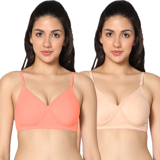 Nysa Non-Padded Full Coverage T-Shirt Bra (Pack of 2) - Incare