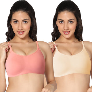 ALPLSP-05 Non-Padded Full Coverage Sports bra (Pack of 2) - Incare