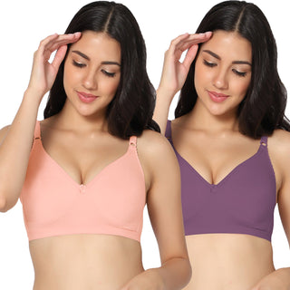 Suhani Non-Padded Full Coverage T-Shirt Bra (Pack of 2) - Incare