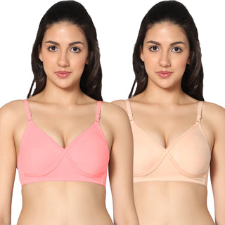 Nysa Non-Padded Full Coverage T-Shirt Bra (Pack of 2) - Incare