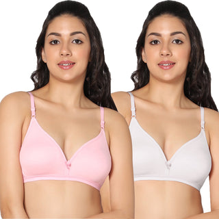 Tulie Non-Padded Half Coverage T-Shirt Bra (Pack of 2) - Incare