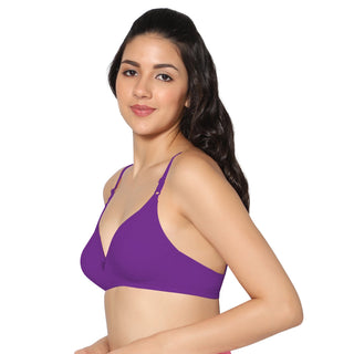 Tulie Non-Padded Half Coverage T-Shirt Bra (Pack of 2) - Incare