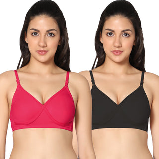 Nysa Non-Padded Full Coverage T-Shirt Bra (Pack of 2) - Incare