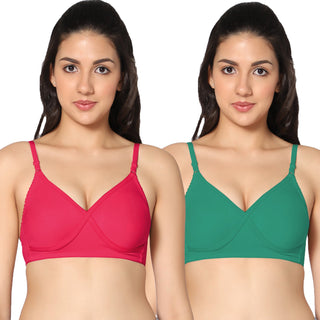 Nysa Non-Padded Full Coverage T-Shirt Bra (Pack of 2) - Incare