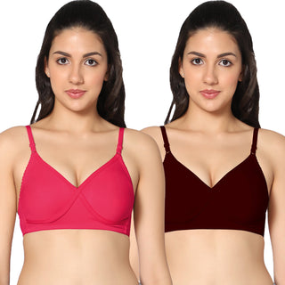 Nysa Non-Padded Full Coverage T-Shirt Bra (Pack of 2) - Incare